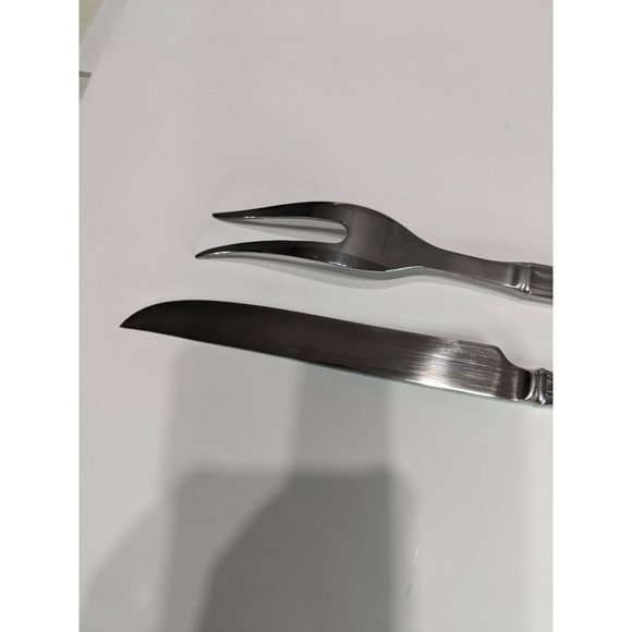 Reed & Barton BROOKSHIRE 2 Piece Carving Set Knife Fork Stainless Flatware 11" - Picture 6 of 7